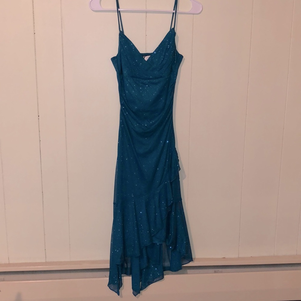 Sparkle blue prom dress